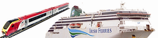 FerryTO järnväg och segel med Steanline och Irish Ferries