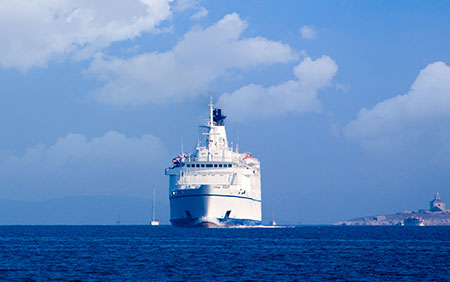 Dublin Port vid solnedgången